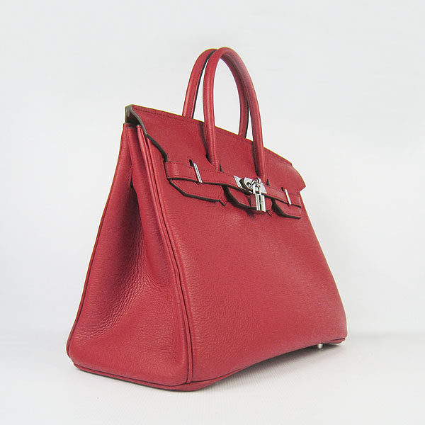 High Quality Fake Hermes Birkin 35CM Togo Leather Bag Red 6089 - Click Image to Close